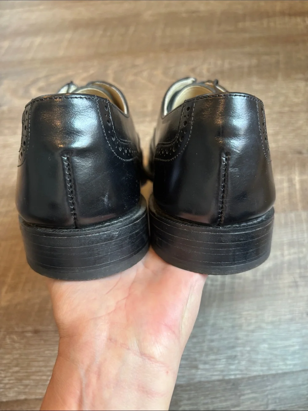 Bostonian Black Leather Wingtip Oxford Dress Shoes Men’s 11 E/C Black READ